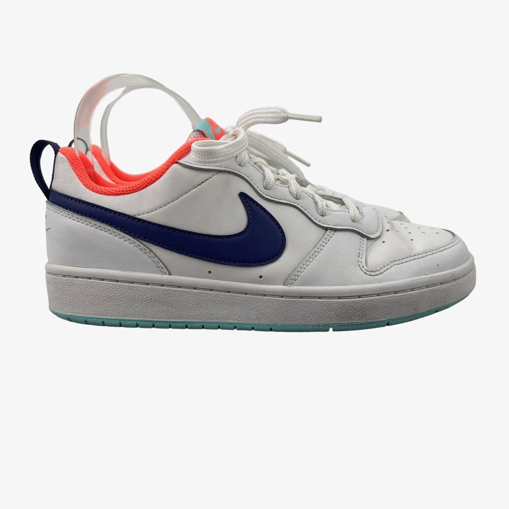 Nike Womens 8.5 (Youth 6.5Y) Court Borough 2 White Low Sneakers Shoe BQ5448-112